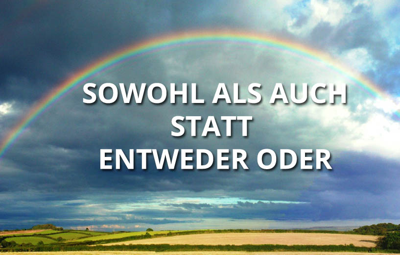 Entweder mit dem Auto oder mit dem Rad, entweder Essen gehen oder selber kochen, entweder Berge oder Strand, entweder Kino oder Theater, bis hin zu entweder Geld oder Liebe.