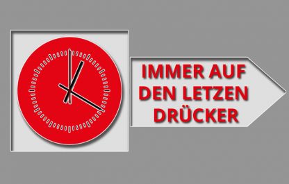 Die meisten von uns verschieben Aufgaben gerne und machen sie auf den letzten Druecker.