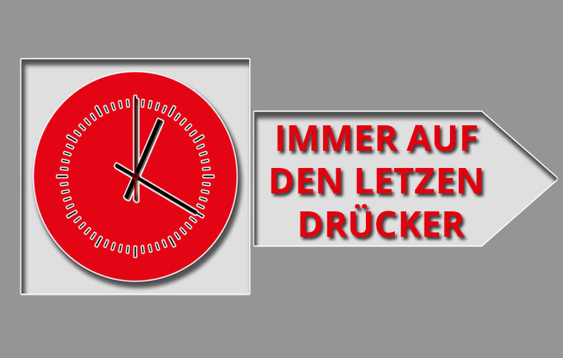 Die meisten von uns verschieben Aufgaben gerne und machen sie auf den letzten Druecker.